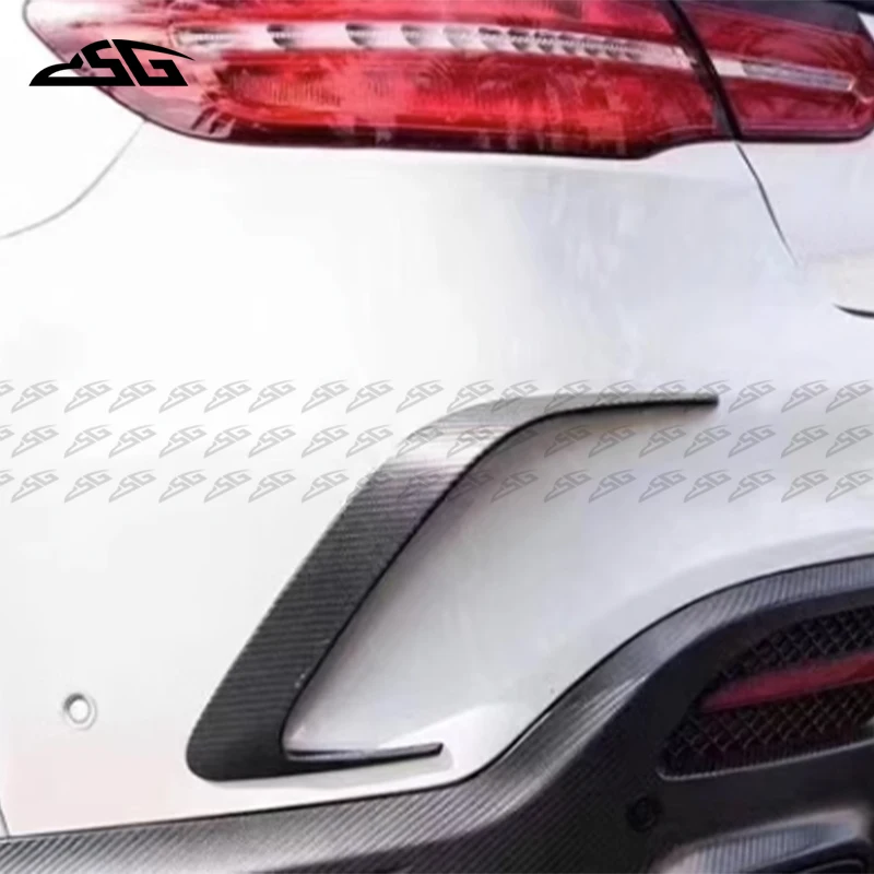 

Car Rear Bumper Flaps Apron For Mercedes Benz GLE Class AMG W167 GLE53 2022+ Carbon Fiber Side Fins Winglet Canards Splitters