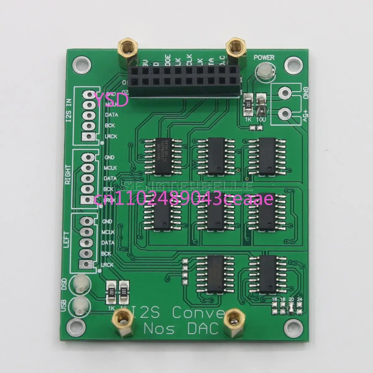 DAC I2S Format NOS Decoder Shifter Board I2S Data Conversion Support For XMOS Amanero
