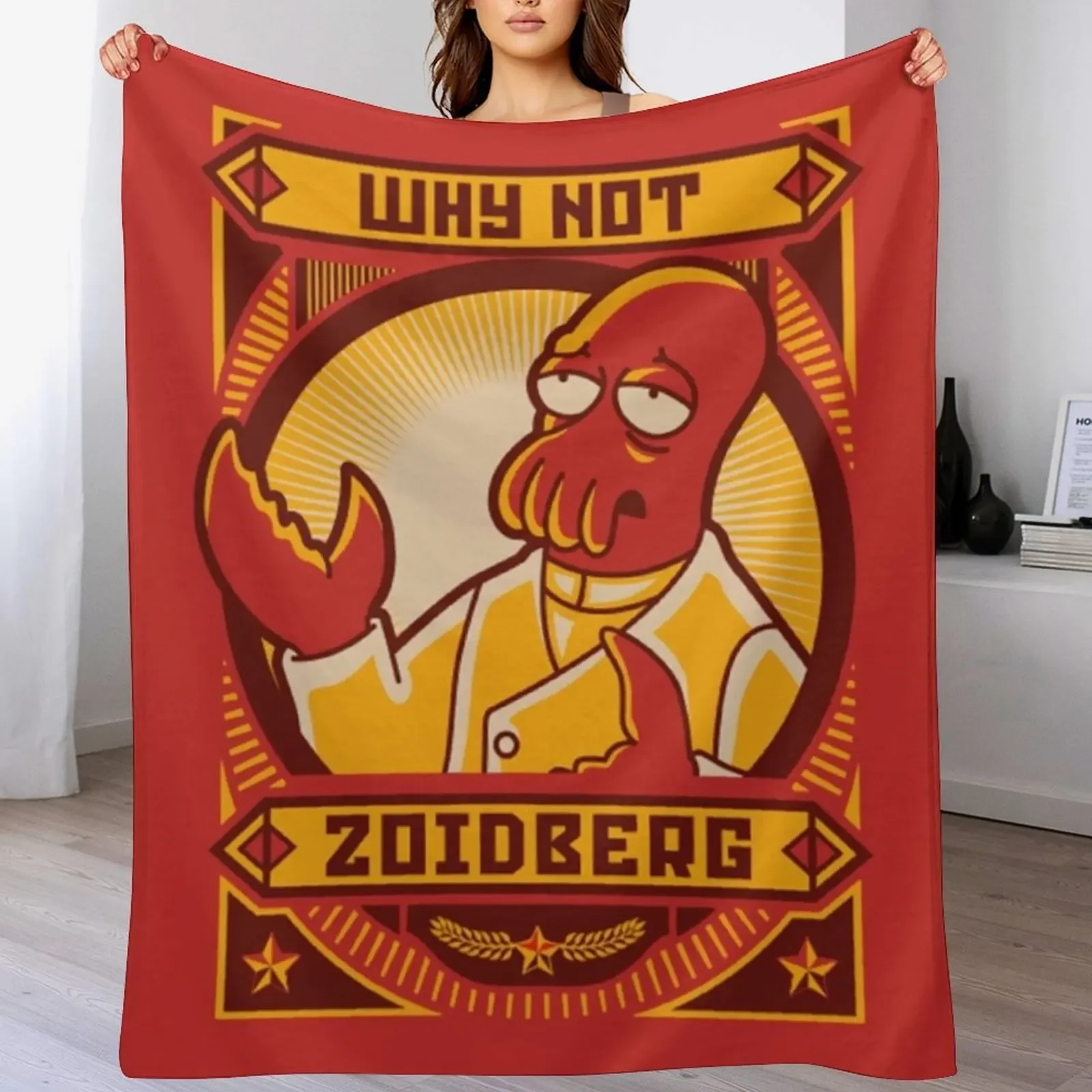 

Why Not Zoidberg Shirt Throw Blanket Personalized Gift Soft Plush Plaid Extra Large Throw Vintage Blankets