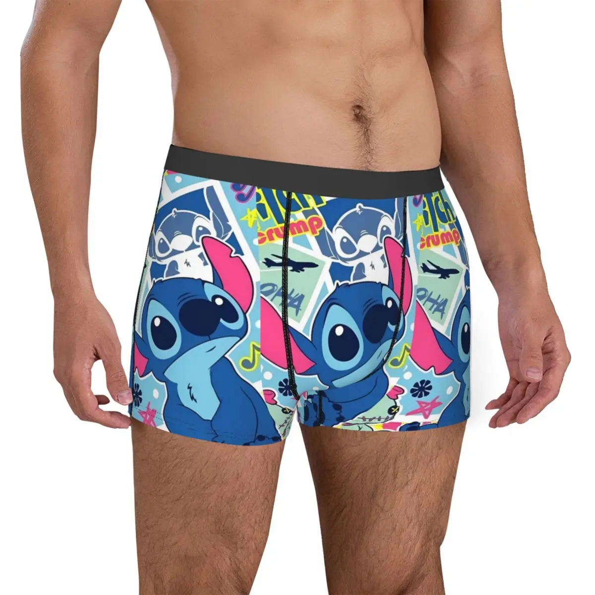 Custom Cute Stitch Stamp Shy Boxer Cool Underwear Cartoon Cozy Boxer slip Shorts Gag Gift For Man mutande Merch