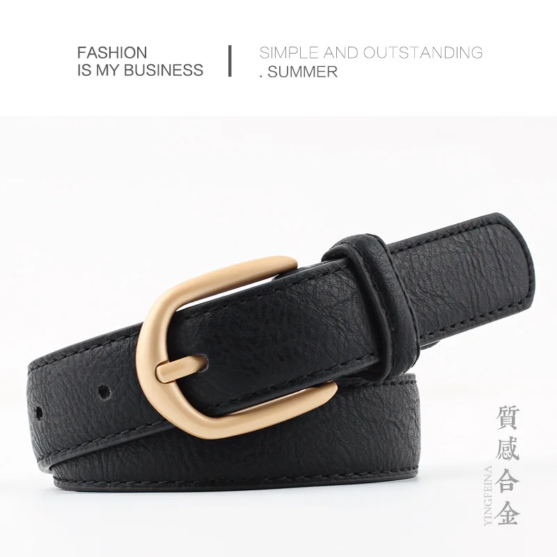 Chim2024! Ceinture Yingfeina au design classique pour femme Structure dorée pour un look haut de gamme. Jeans chics et polyvalents