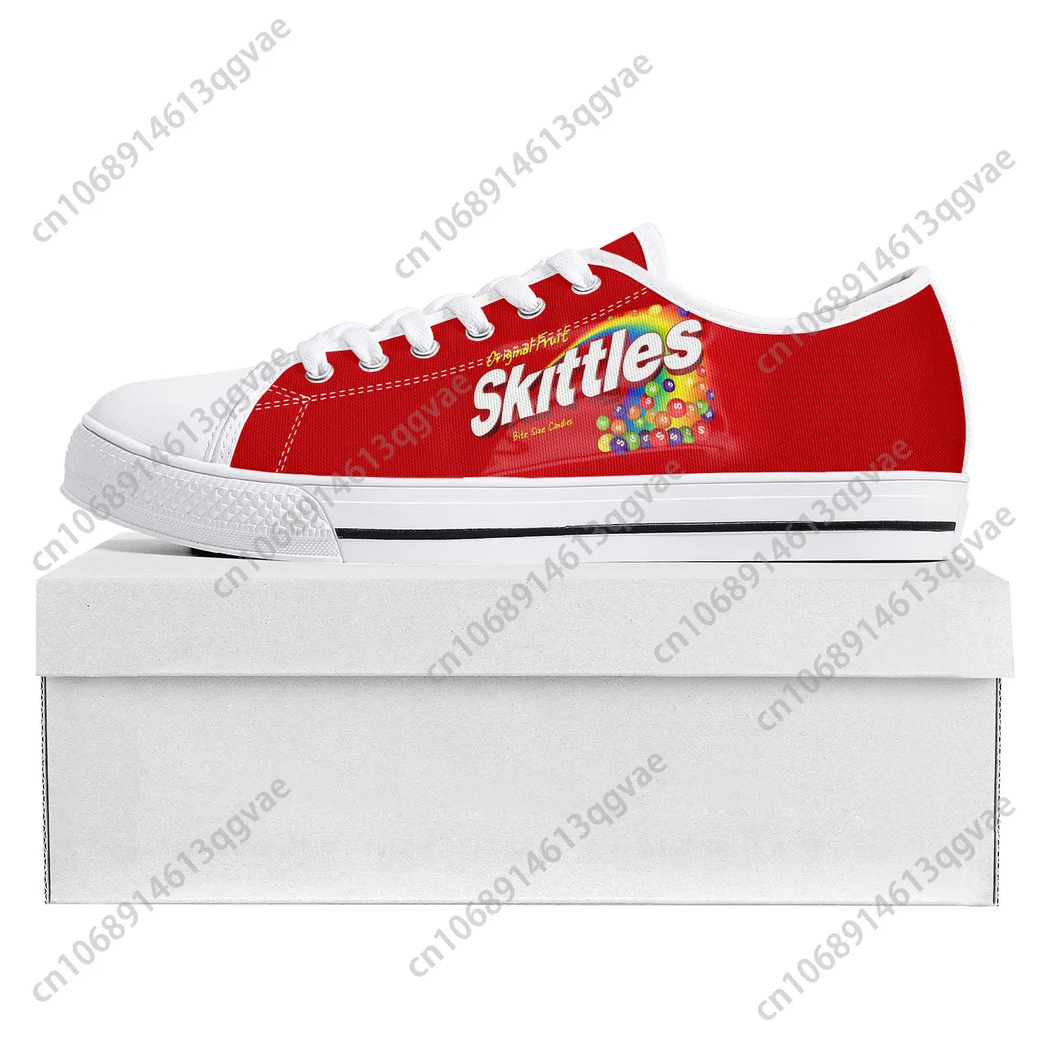 S-Skittles-Baskets basses F-Fruity Candy pour hommes et femmes, chaussures sur mesure pour adolescents, chaussures de couple décontractées, toile de rencontre, haute qualité