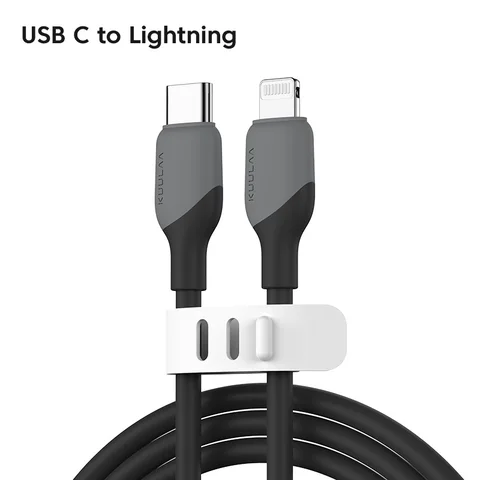 KUULAA USB C to Lightning MFi кабель для iPhone Кабель для быстрой зарядки PD 30 Вт USB Type C для iPhone 14 13 12 11 Pro Max X XS XR 8 — фото товара