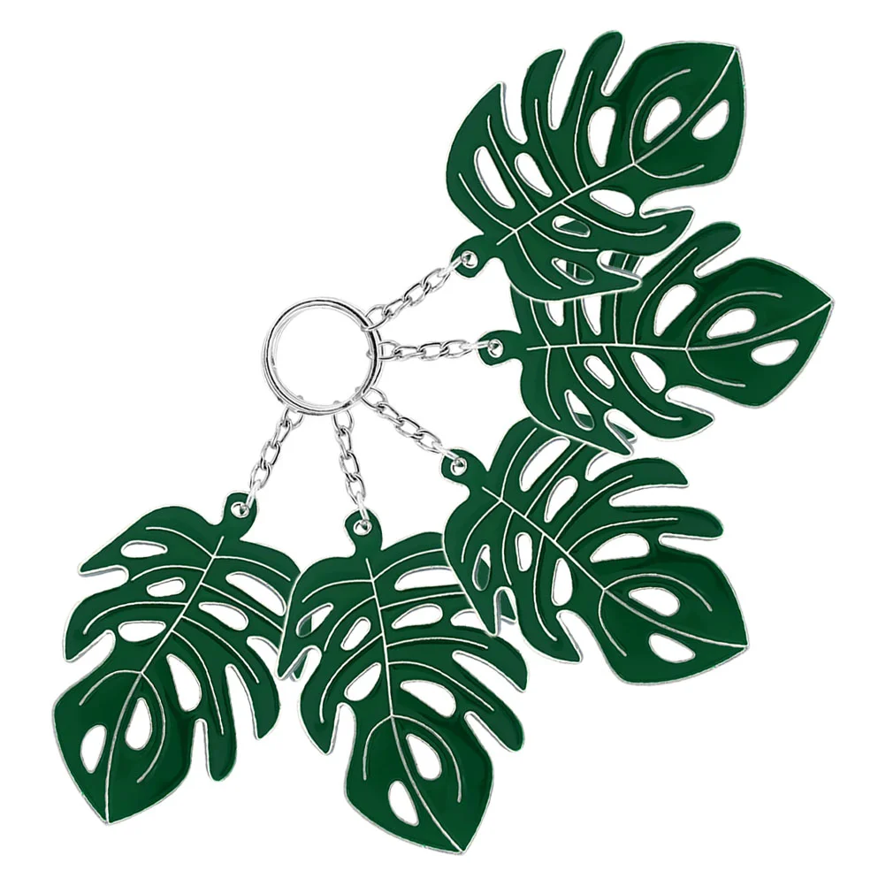 

5 Pcs Keychain Turtle Leaf Charms for Jewelry Making Leaves Car Keys Decorations Pendants Green Cute