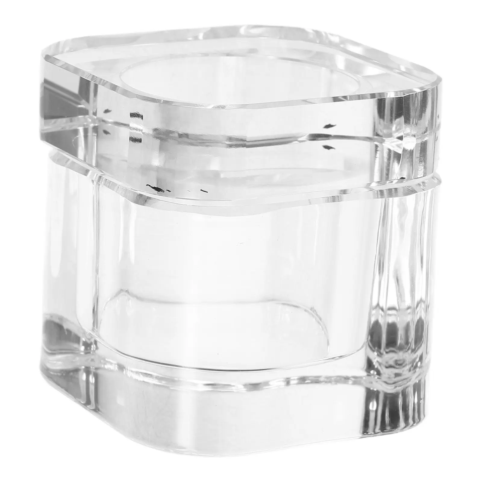 

Multi Function Glass Nail Dish Cup Small Size Heavy Base Prevent Spill Manicure Tool for Acrylic Nails Mixing Liquids Powder