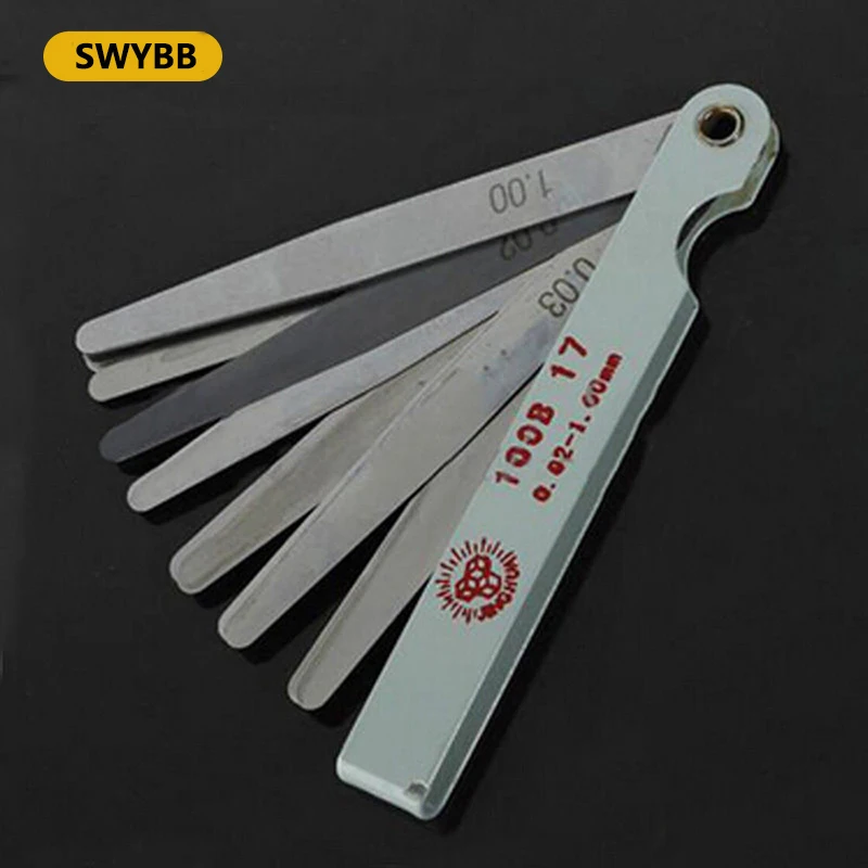 Feeler Gauge Filler 0.02mm to 1mm Metric Thickness Measurement Layout Tool 100mm Long 17 Blade