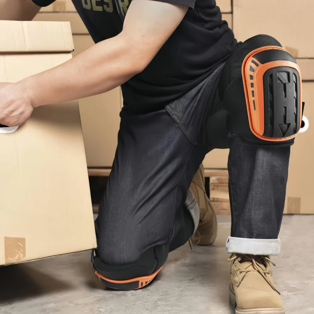 Heavy Duty Work Knee Pads with Gel Cushion Anti Slip Straps Ergonomic Support for Construction Flooring Gardening Cleaning Durab