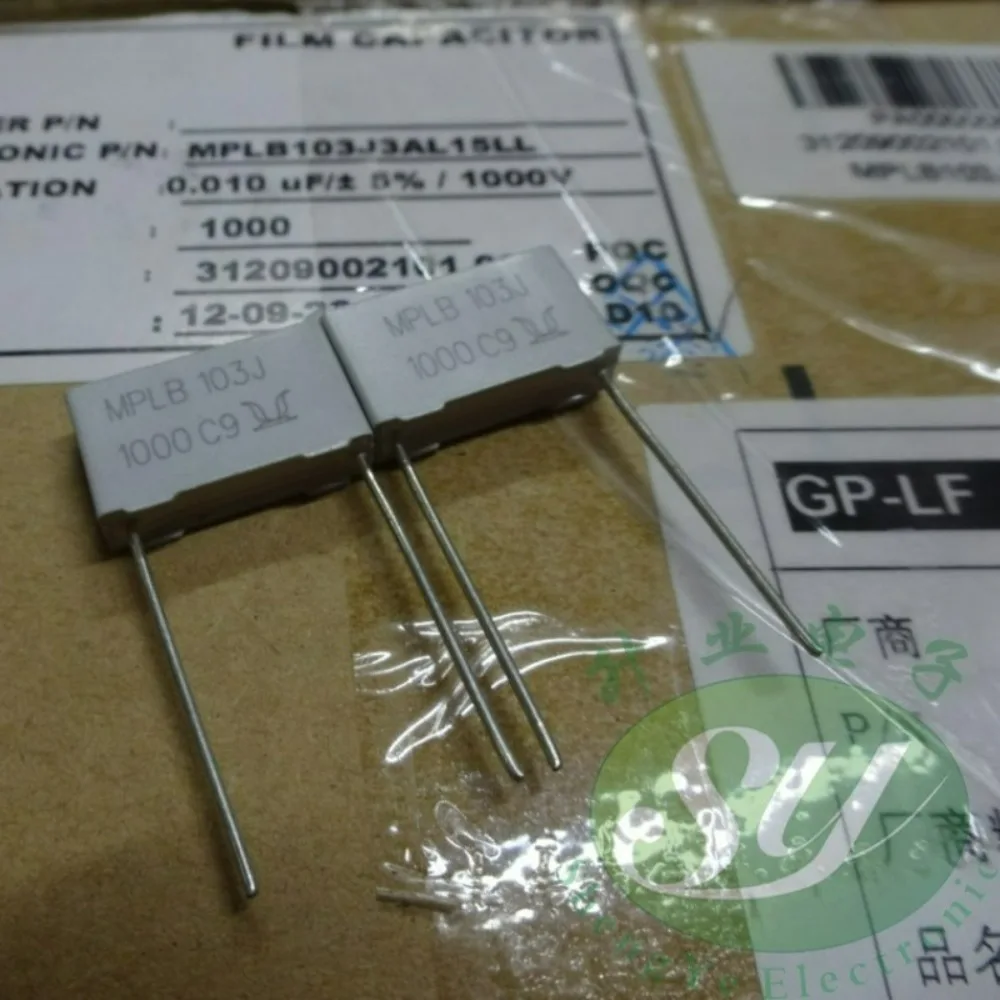

10pcs/lot Europ 0.01uf 1000v 10nf 103 Brand New 15mm Film Capacitor MPLB103J3AL15LL