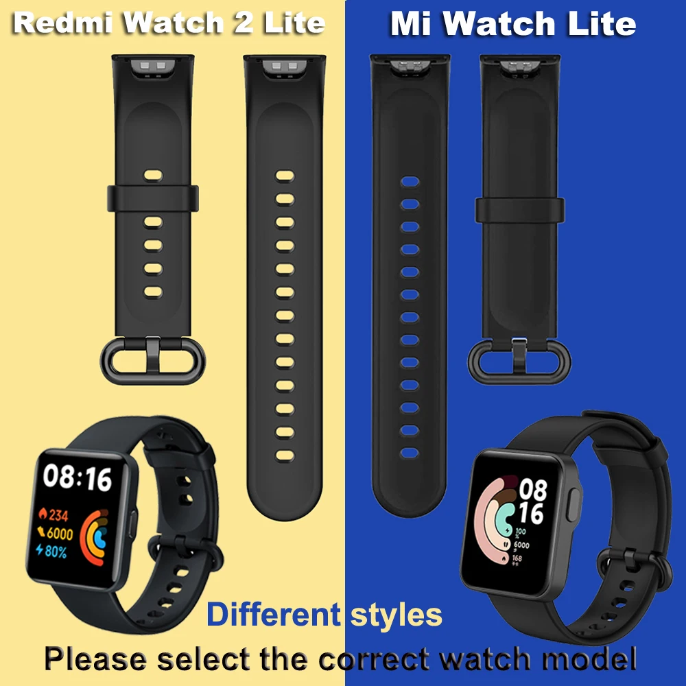 Horlogeband voor Xiaomi Mi Watch Lite Vervanging siliconen band voor Redmi Watch 2 Lite bandarmband