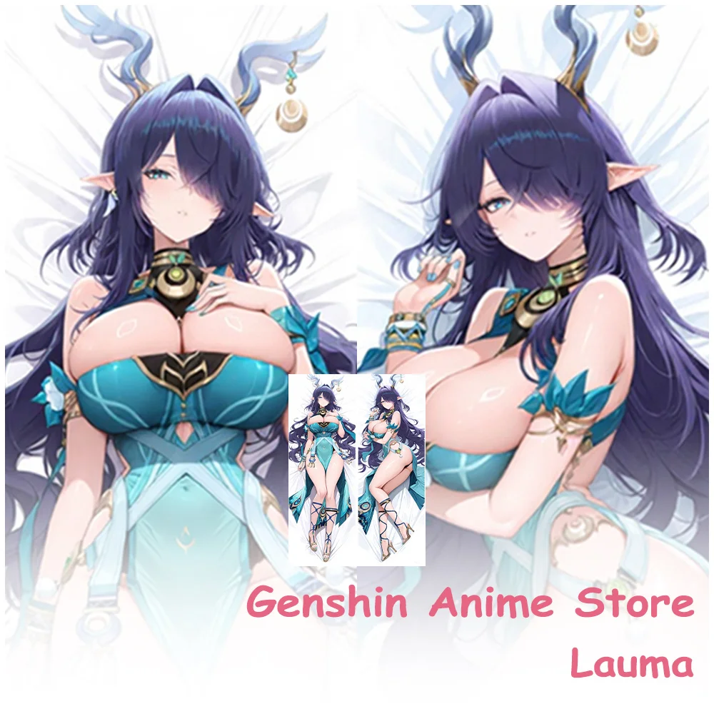 

Dakimakura Anime Genshin Impact Lauma Cartoon Body Pillowcase Cosplay Props 2Sided Printed Otaku Pillow Cushion Cover