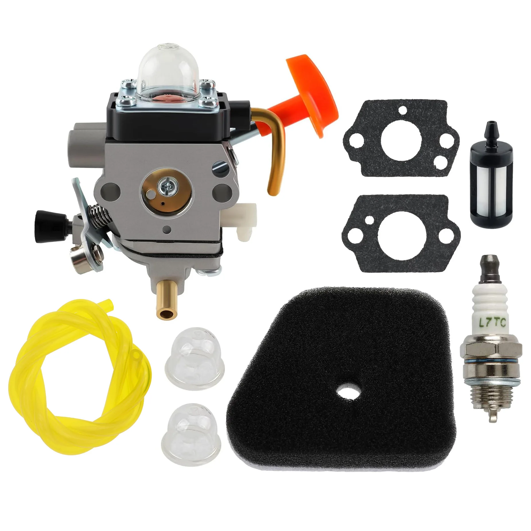 

Подходит для карбюраторов FS87, FS90, FS110R, FS100, HL90/100, HT100, M100, KM110, а также для газонокосилок и воздуходувок.