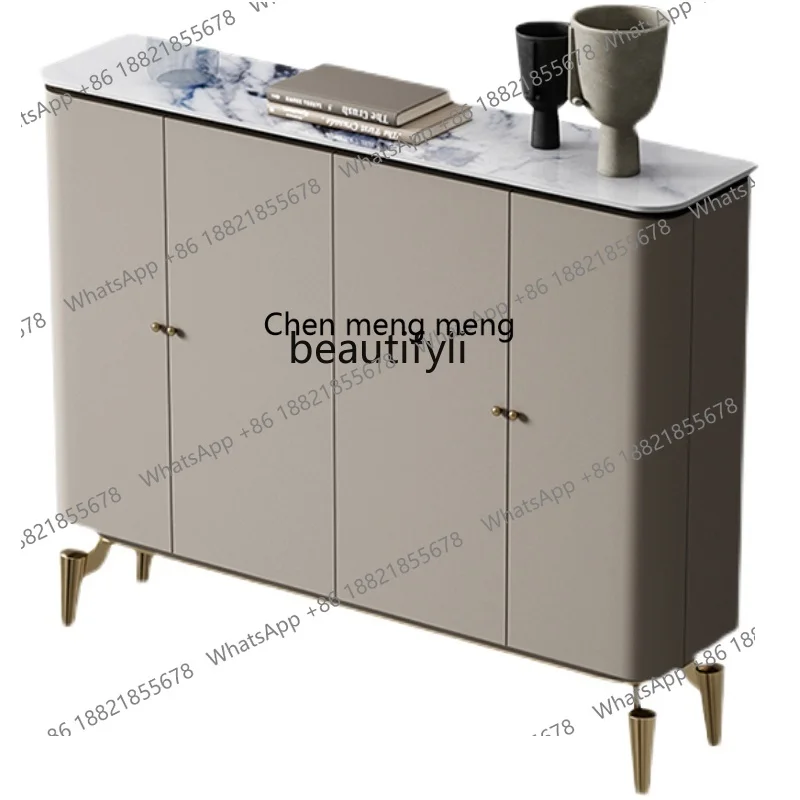 

X luxury ultra-thin shoe cabinet, simple and modern entrance entry living room partition cabinet, storage locker against the wa