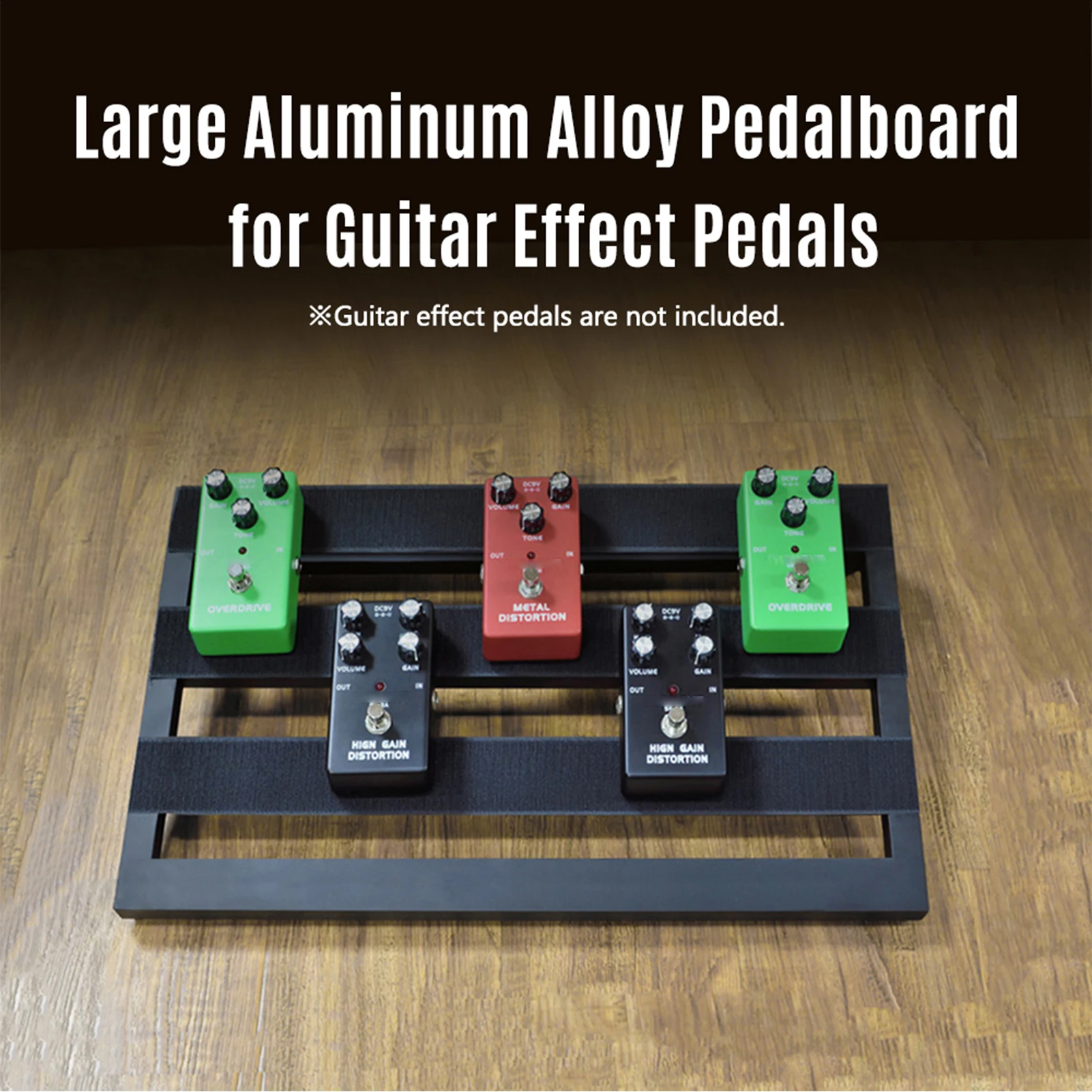 

Large Size Guitar Effect Pedal Board Aluminum Alloy Pedalboard 19.7×11 Inch with Carrying Bag Effect Pedal Board Pedal Board