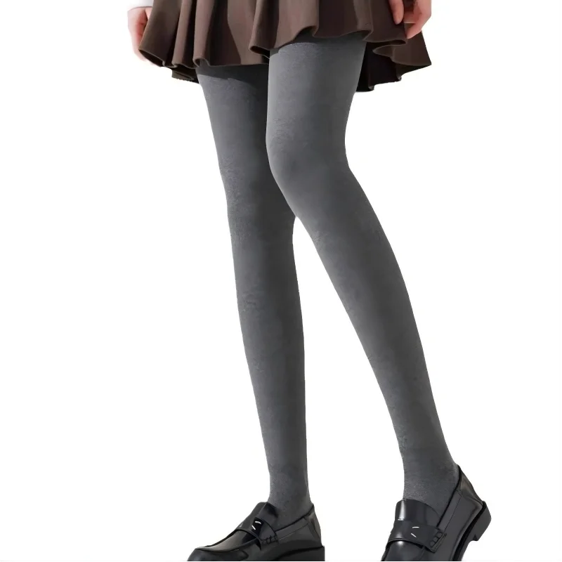 1Pcs Autumn and Winter Leggings Plain Weave Outerwear Pantyhose Warm Cotton Pants Thin Vertical Stripes Anti Pilling