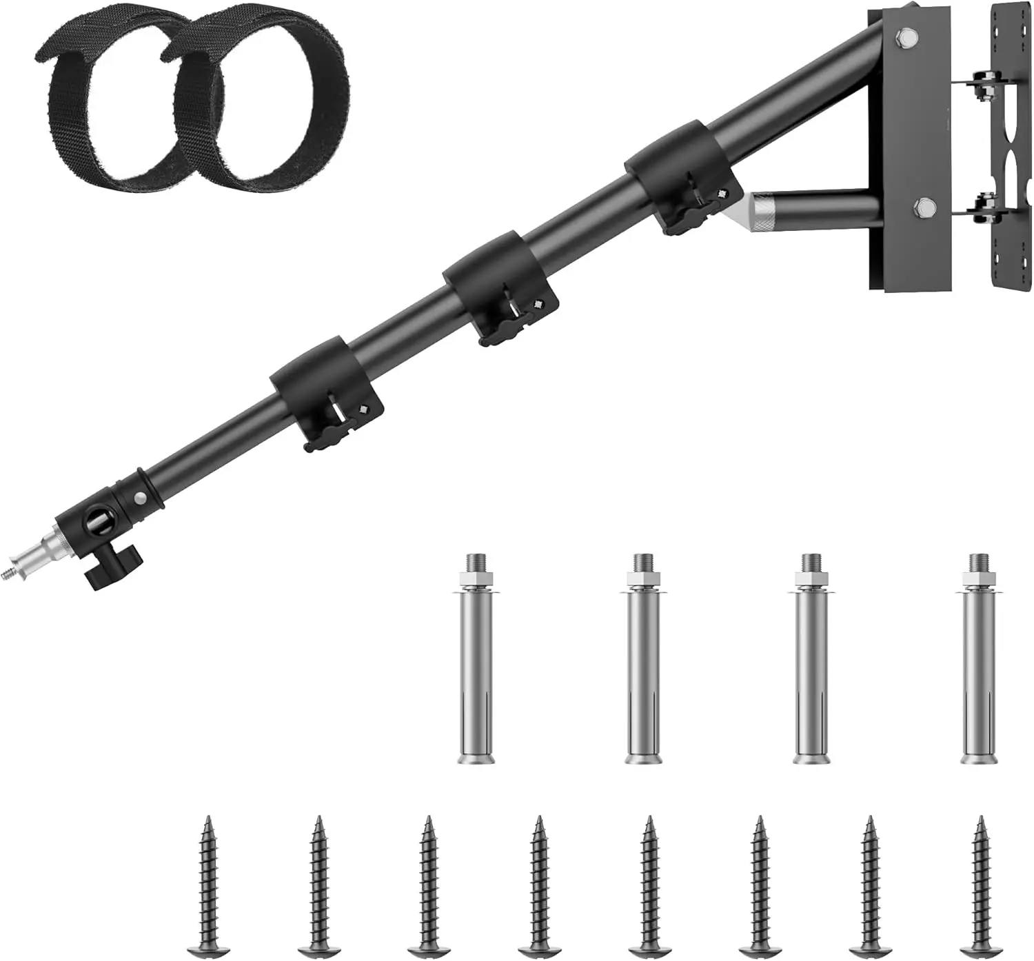 

Ring Light Wall Mount, 43in/110cm Triangle Boom Arm for Studio Photography Lighting, Foldable Space Saver