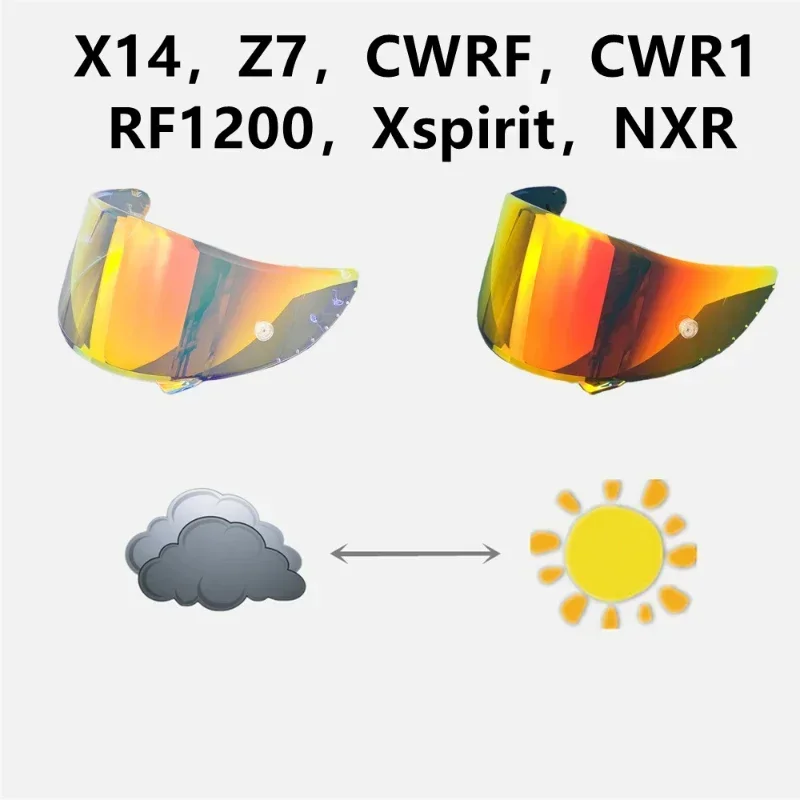 ヘルメット用フォトクロミックレンズ,shoei z7 x14 cwrrr cwrr1200 nxr xspilt用シールドレンズ