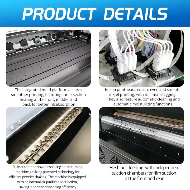 60cm 4 Head I3200 DTF Printing Machine Titanjet Roll to Roll High Speed Pigment Ink Printer for Clothes Custom Transfer
