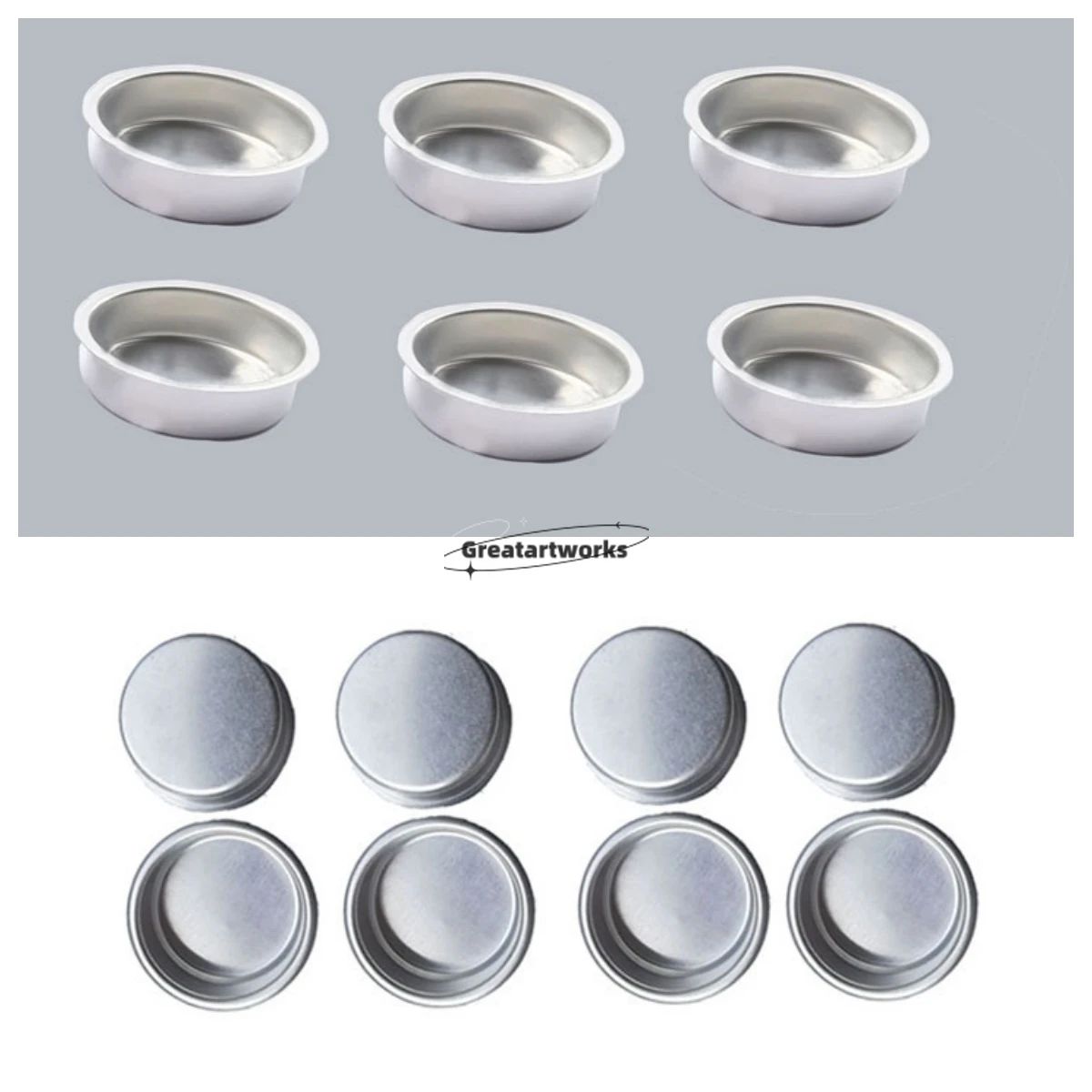 10pcs/set Mini Candle Cups Aluminium Empty Jars Candlestick DIY Scented Candles Romantic Atmosphere Wedding Candlelight Dinner