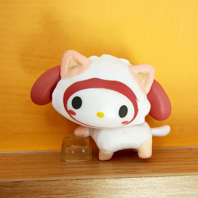 In Stock Sanrio Series Hello Kitty Kuromi Melody Cinnamoroll Pom Pom Purin Gashapon Doll Cartoon Desktop Ornament Anime Figure
