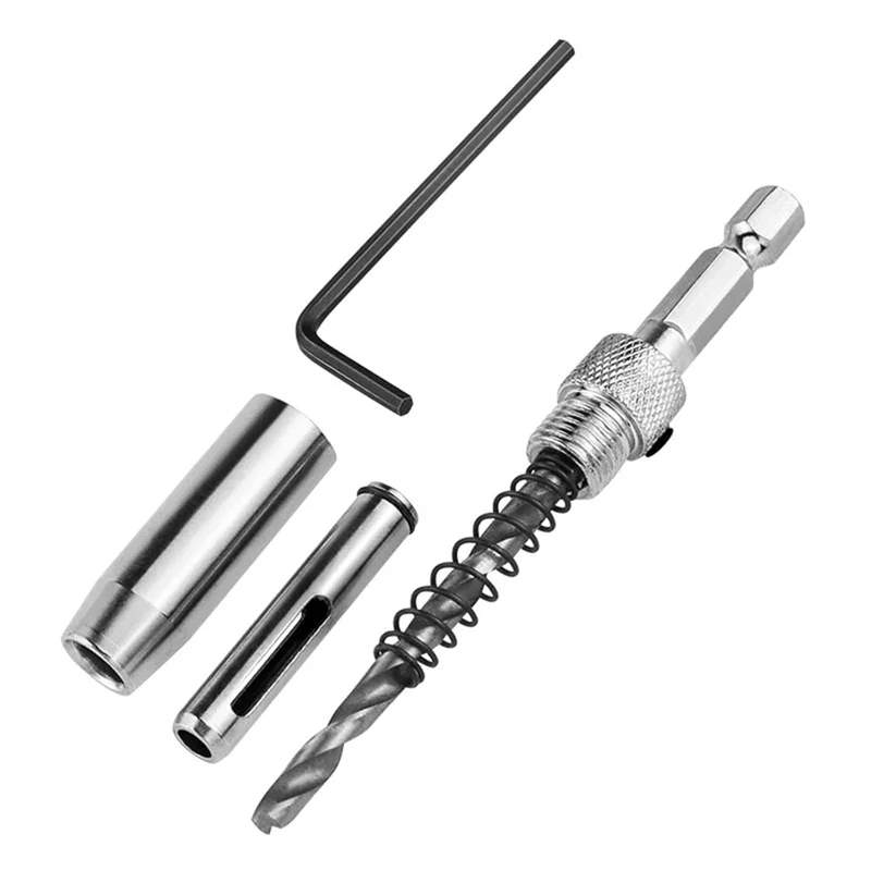 Juego de brocas autocentrantes ABFY-Vix (17 piezas) - para bisagras, vástago hexagonal de 1/4" para puertas de carpintería