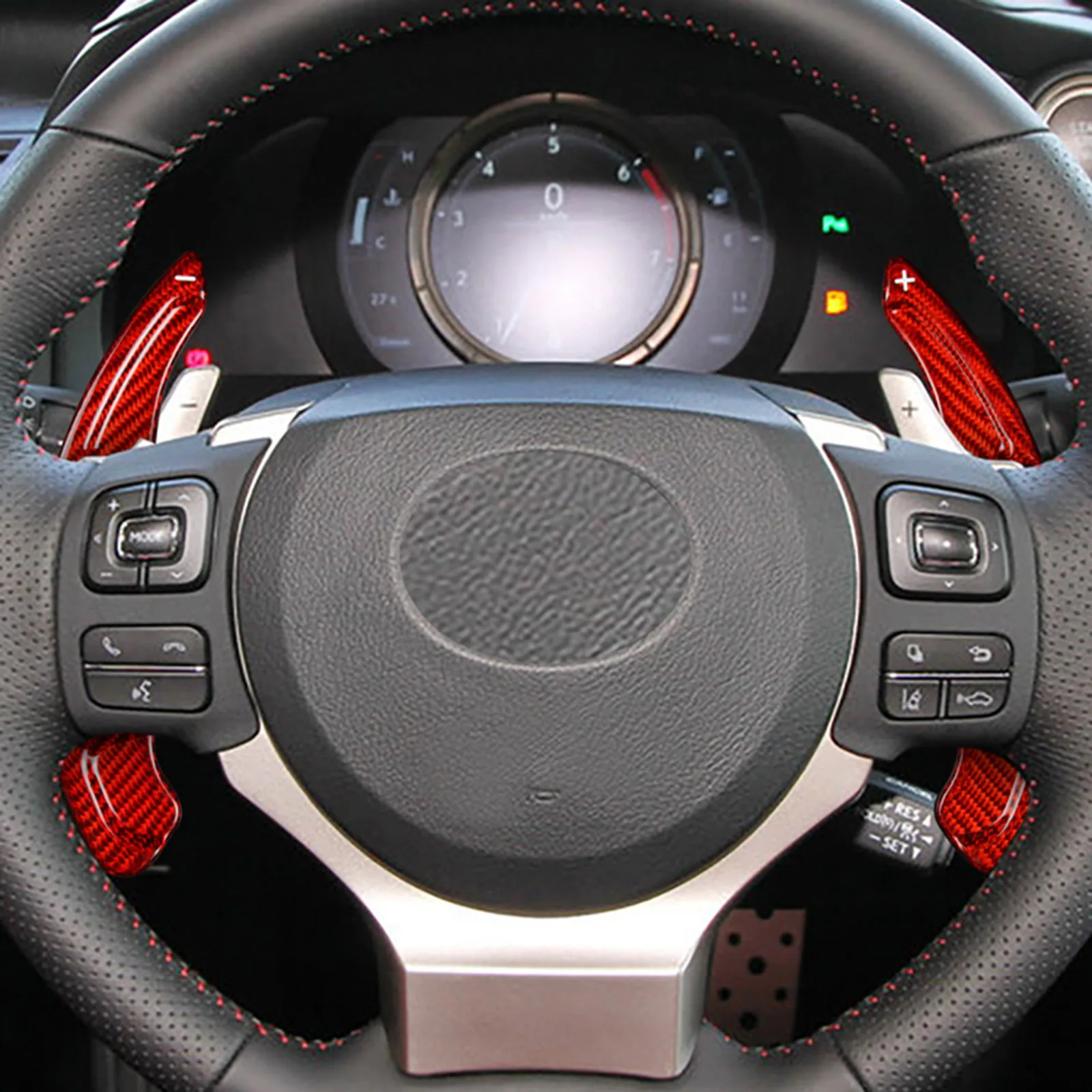 

For Lexus IS 2012-2020 Car Steering Wheel Extension Shifter Paddl Trim Real Carbon Fiber For Lexus NX 2014-2017