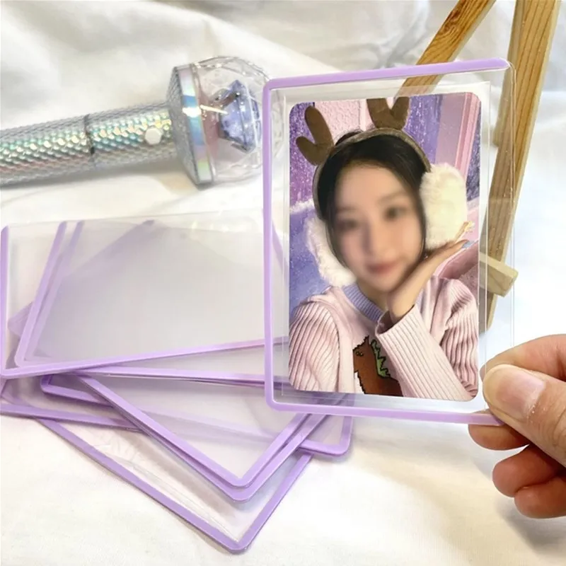 

Transparent Colorful Ins Photocard Holder Small Cards Protection Card Film Ins Idols Card Protective Case Card Sleeve 10pcs