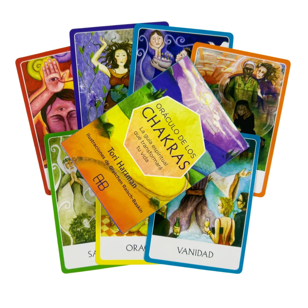 Chakras Oráculo de los Spanish Chakra Wisdom Oracle Cards A 49 Tarot English Visions Divination Edition Deck Borad Playing Games