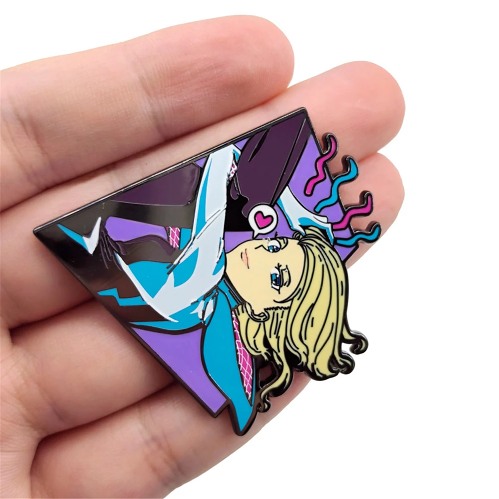 Anime Spider Across the Spider-Verse Pavitr Prabhakar India Cosplay Costume Prop Metal Badge Pin Alloy Brooch Accessories