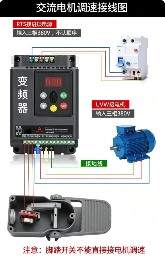 4.7k/10k/22K Potentiometer pedal switch speed governing foot switch frequency controller governor motor pedal switch