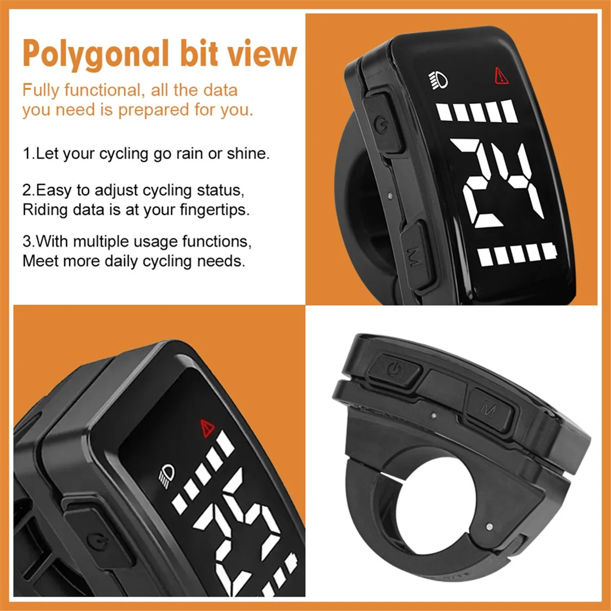 IYBBW-DZ40 Mini Display for Ebike, LCD Intelligent Screen, 24/36/48V, Waterproof, for BBS02B BBS01B BBSHD Mid Motors