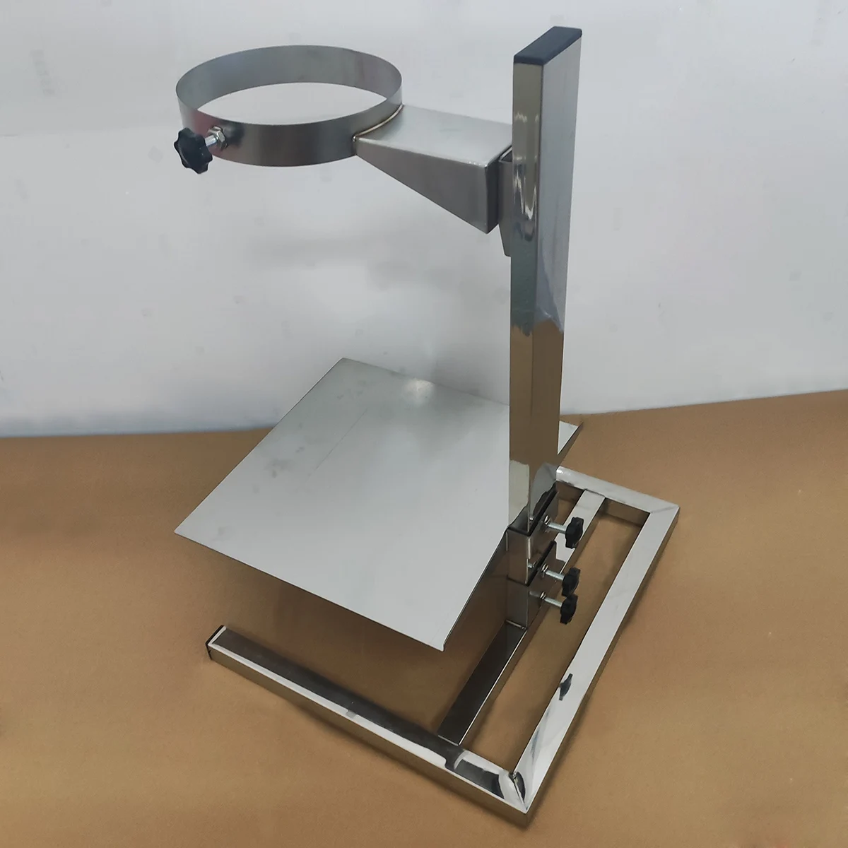 Stainless Steel Feeding Hopper with Support Stand Vacuum Bag Sub-Packing Funnel Manual Filling Funnel