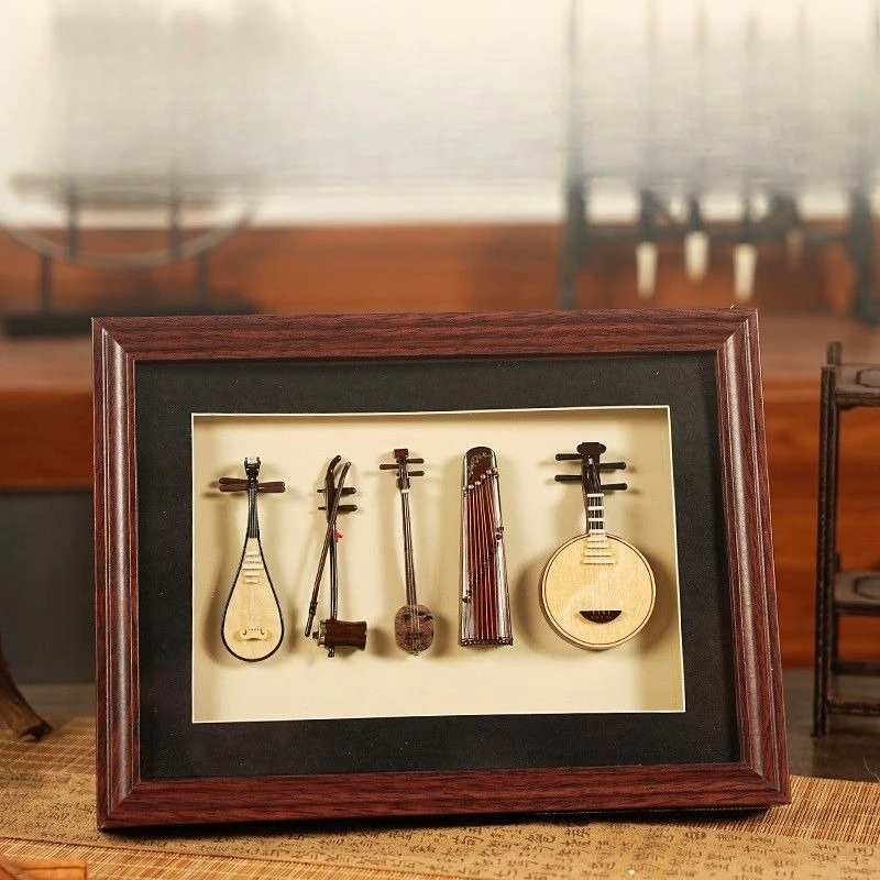 Intangible cultural heritage ethnic musical instruments, souvenir gifts for foreigners, pipa photo frames, birthday souvenirs