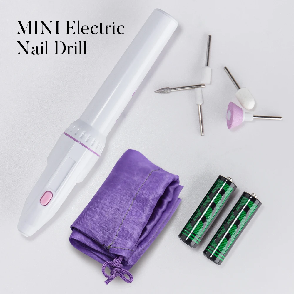 Máquina pulidora eléctrica de uñas RG, Mini máquina pulidora con batería tipo bolígrafo, herramienta de pulido de uñas exfoliante portátil, eliminación de uñas