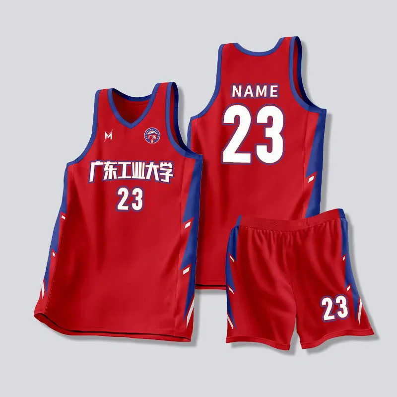 Basketball Suit Set For Men Custom Printed And Numbered Student Match Team Uniform Loose And Breathable Sports Jersey