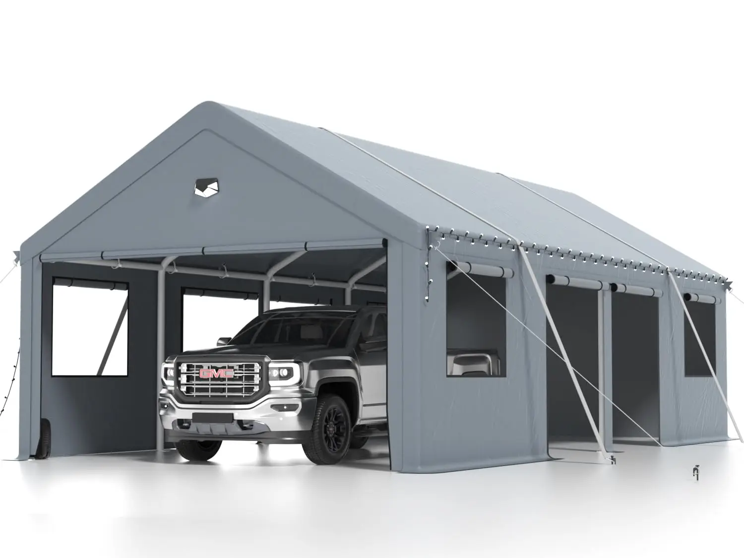 Heavy Duty Portable Carport Canopy with Side Door, Outdoor All Weather Shelter 13X25, Customized