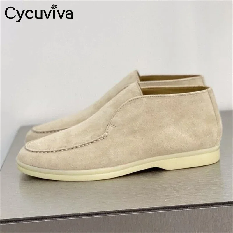 Hot Sale Multicolor Real Suede Flat Loafers Shoes Women Slip-on Formal Open walk shoes Top Luxury Brand loafers Shoes female