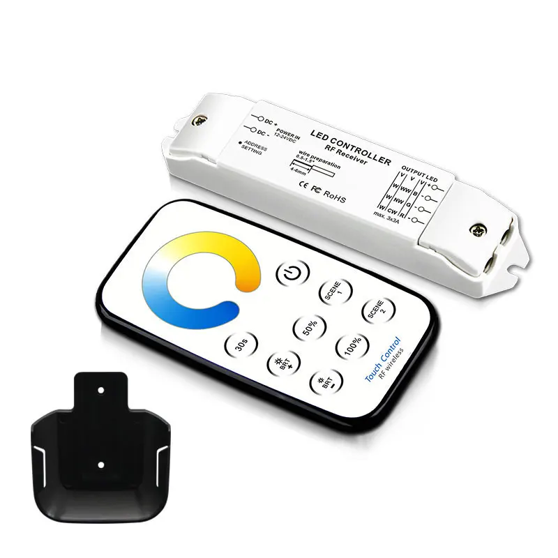 Mini constant voltage color temperature controller is soft delicate and non-stroboscopic 4096-level gray RF remote RF