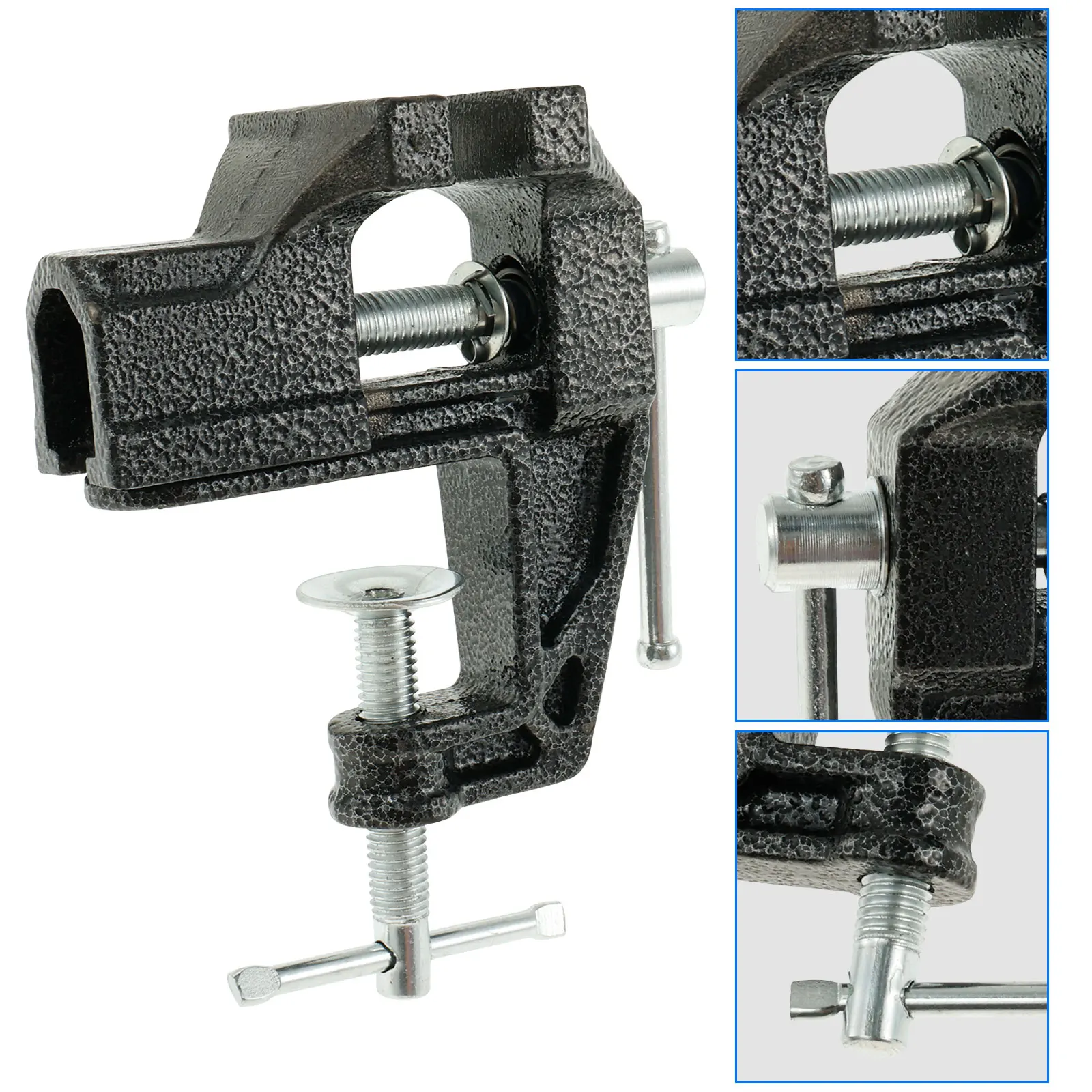 Imagem -02 - Universal Home Table Vise Bench Clamp Grampos de Bancada Portáteis Ferramenta Fixa para Carpintaria Metalurgia Corte Perfuração Serrar