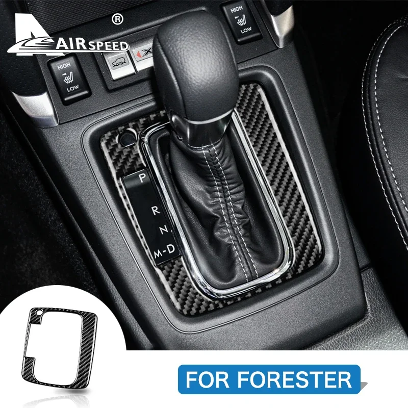 Real Soft Carbon Fiber Trim for Subaru Forester Levorg 2013 2014 2015 2016 2017 2018 Car Interior Stickers Gear Shift Panel LHD