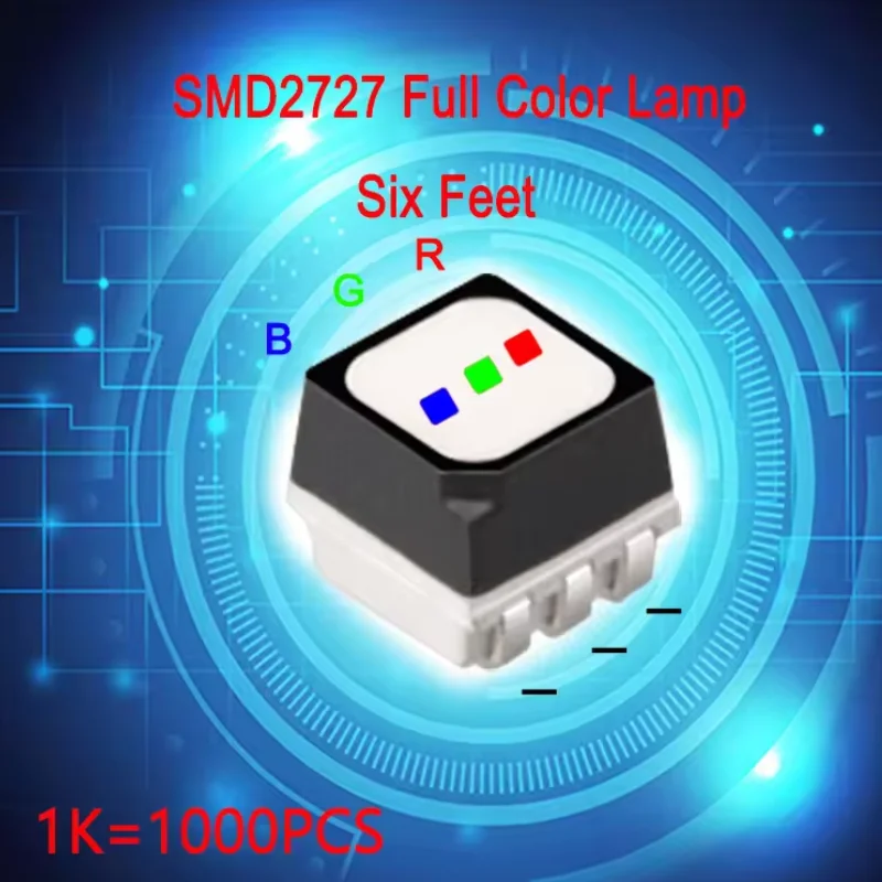 NationStar，1000pcs SMD2727-6 feet full color LED lamp，LED display maintenance，outdoor RGB components for display