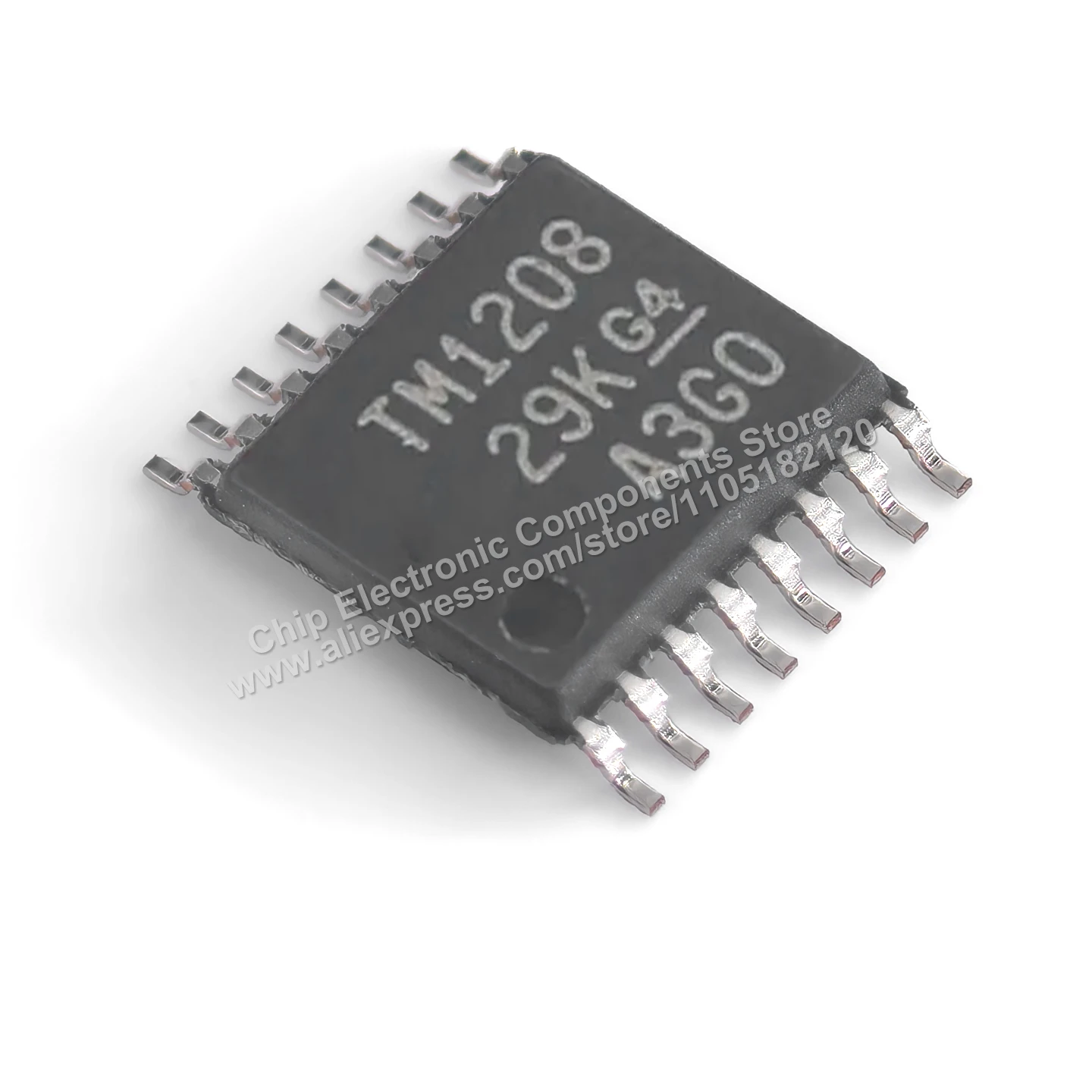 （5PCS）Original IC TMUX1208PWR with TM1208 marking, 8:1 single-channel multiplexer chip in TSSOP-16 package