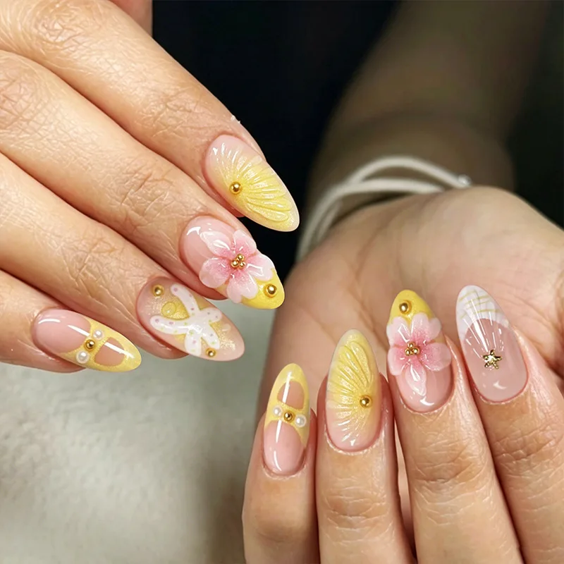 

30 pieces of new wear armor summer refreshing 3d three-dimensional flowers sweet nail nail nail nail
