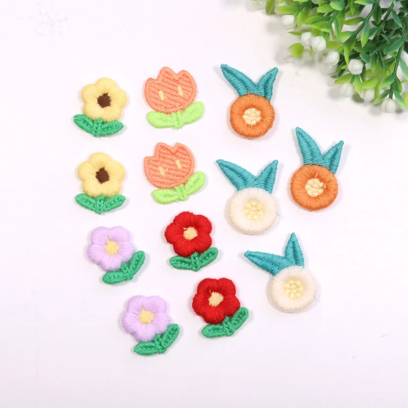 

30PCS New clothing accessories hairpin decorative accessories small fresh cute little plum series embroidery cloth stickers