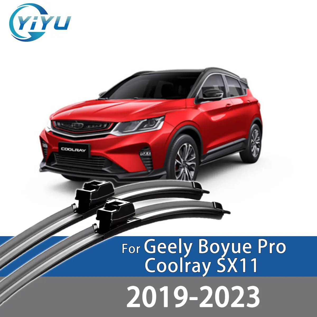 2PCS Auto Front Wischer Klingen Für Geely Boyue Pro Coolray SX11 2019-2023 Windschutzscheibe Windschutz Zubehör