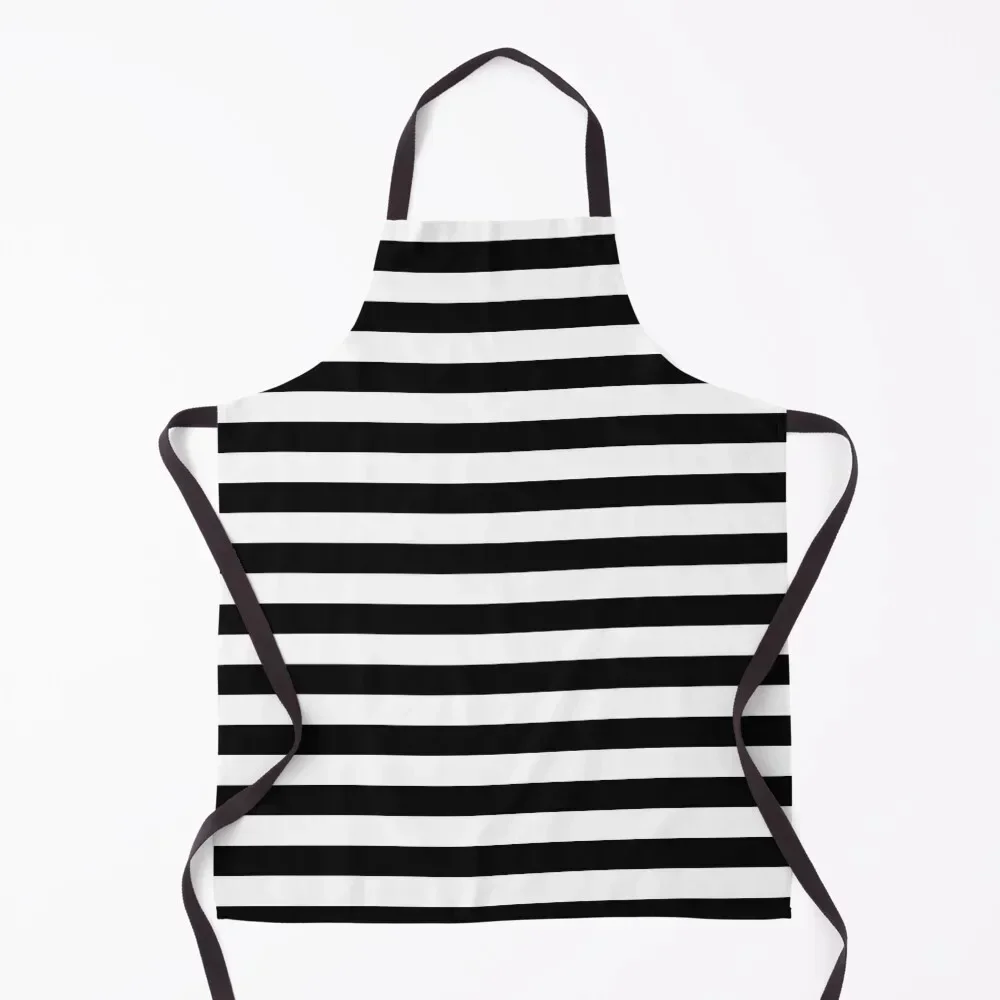 

Black and White Big Stripe Apron For Man Women's Kitchen bib kitchen and home Apron