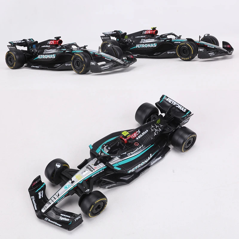 Bburago 1:43 Mercedes AMG F1 Squadra W15 2024 #   44 Hamilton #   63 Modello di auto in lega Fórmula Uno Display della collezione di modelli pressofusi