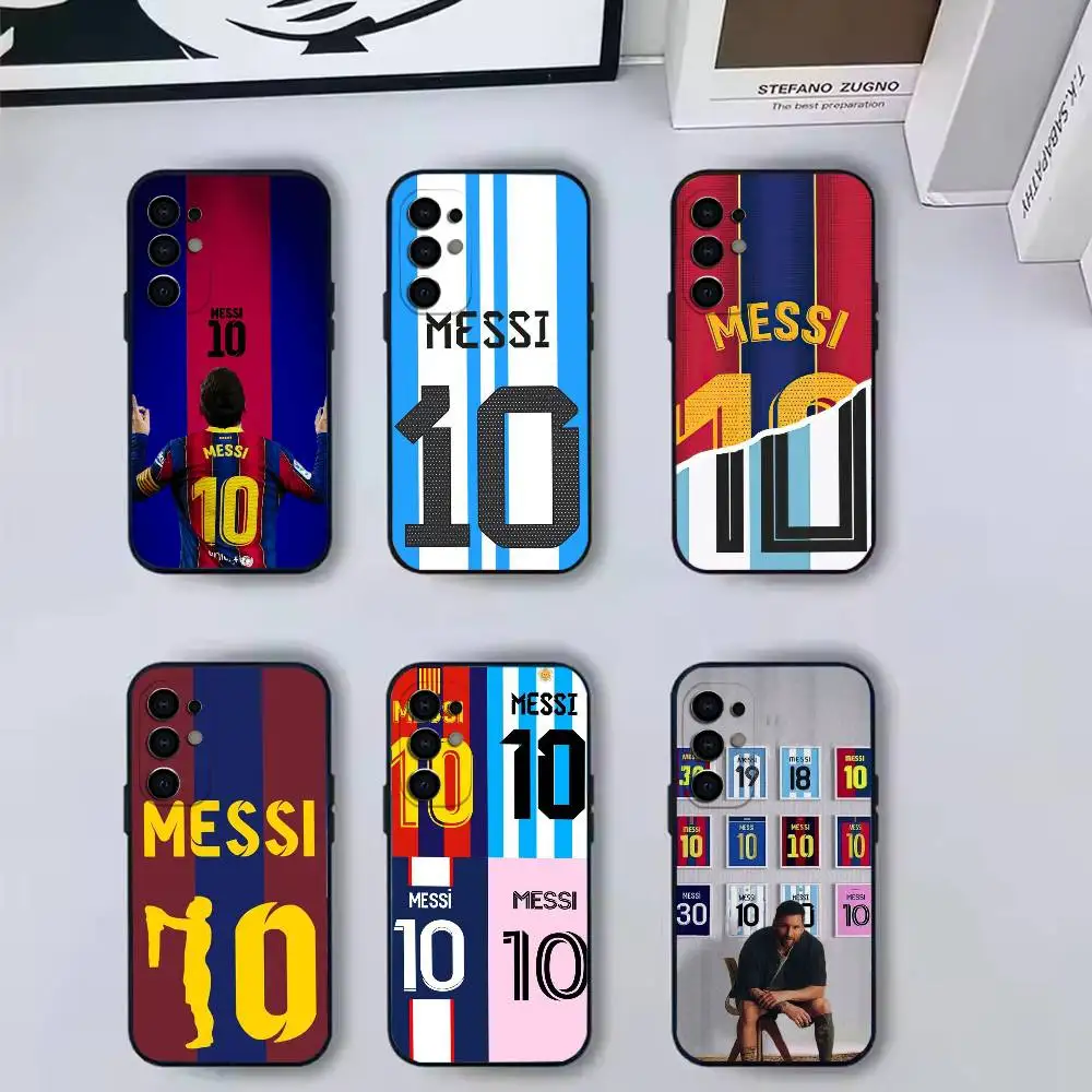 Messi NO.10-L   Phone Case For Samsung S 25,24,23,22,30,21,10,9,Ultra,Plus,Lite,FE,4,5 GBlack TPU Soft Case