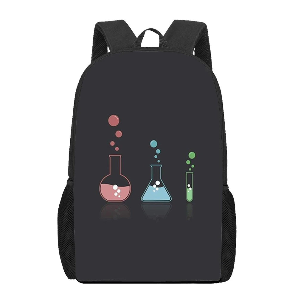 Juego de mochilas escolares con estampado de biología y química para niñas adolescentes, bolsas de libros para niños de primaria, mochila multifuncional para niños