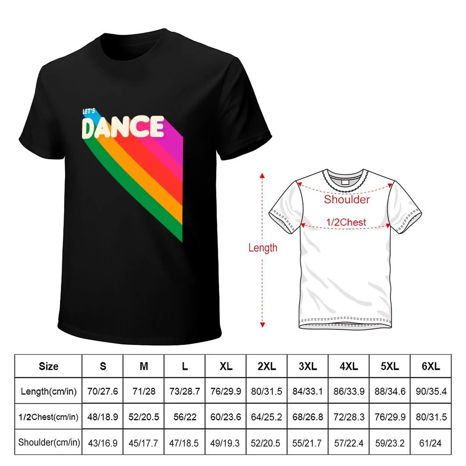 Rainbow dance typography T-Shirt cotton t shirt pack T-Shirt