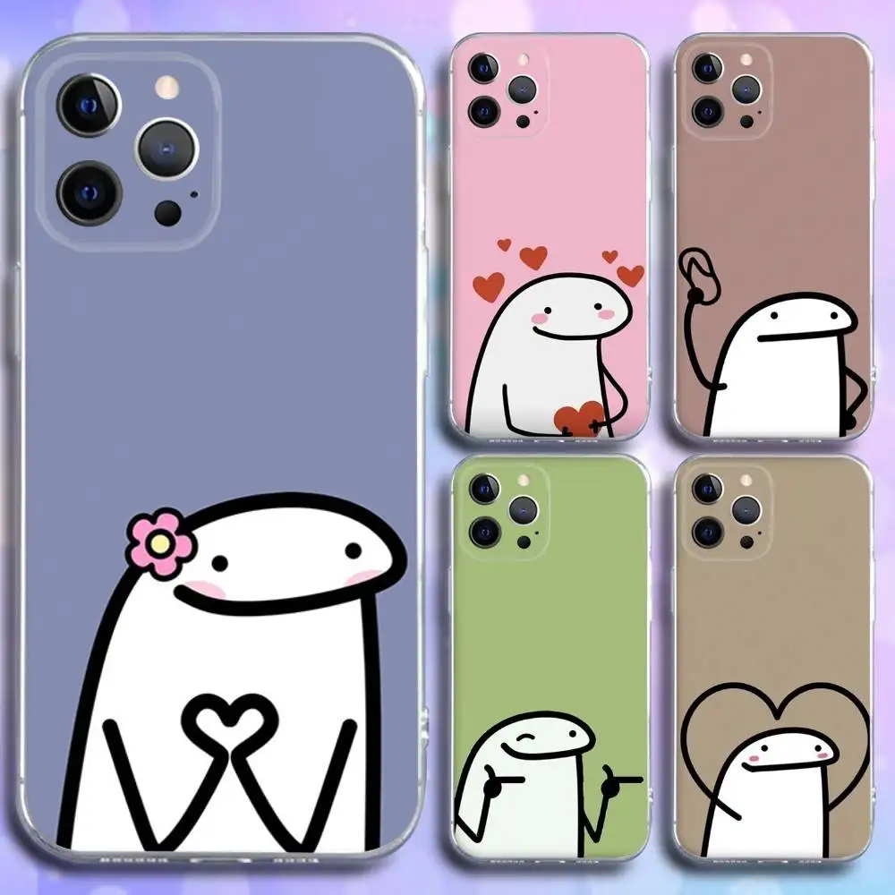 

Flork Cute Funny Memes Phone Case For iPhone 16e,16,15,14,13,12,11 Plus,Pro,Max,XR,XS,X,Plus,SE,Mini Transparent Soft Cover